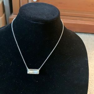 Grace&Heart.925 sterling Silver necklace with a clear Swarovski Crystal